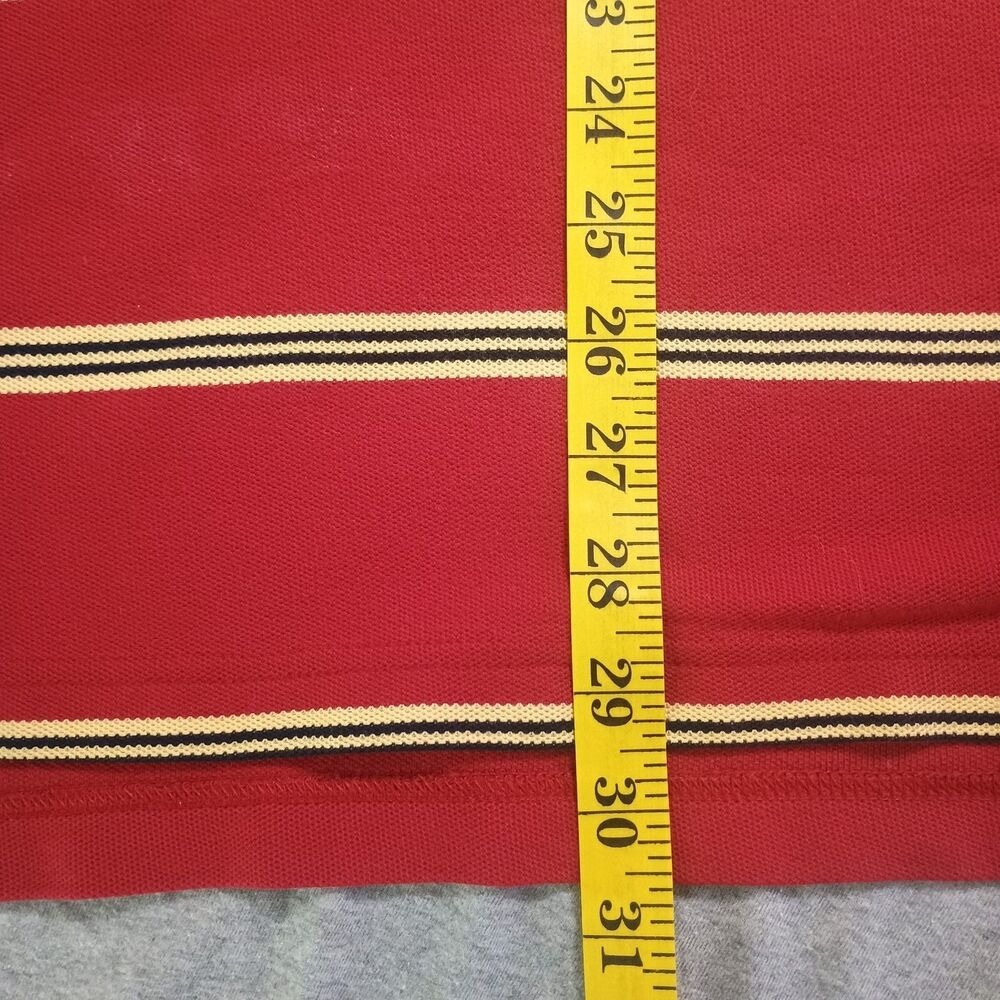 Brooks Brothers 346 Long Sleeve Polo Mens XL Red Striped Preppy Performance - Picture 7 of 9
